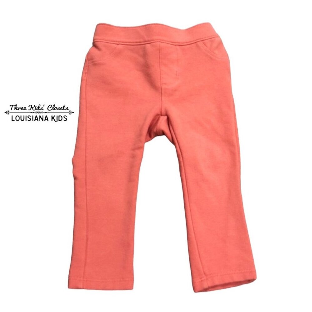 Gymboree 6-12m Coral Bow Pocket Pull On Pants
